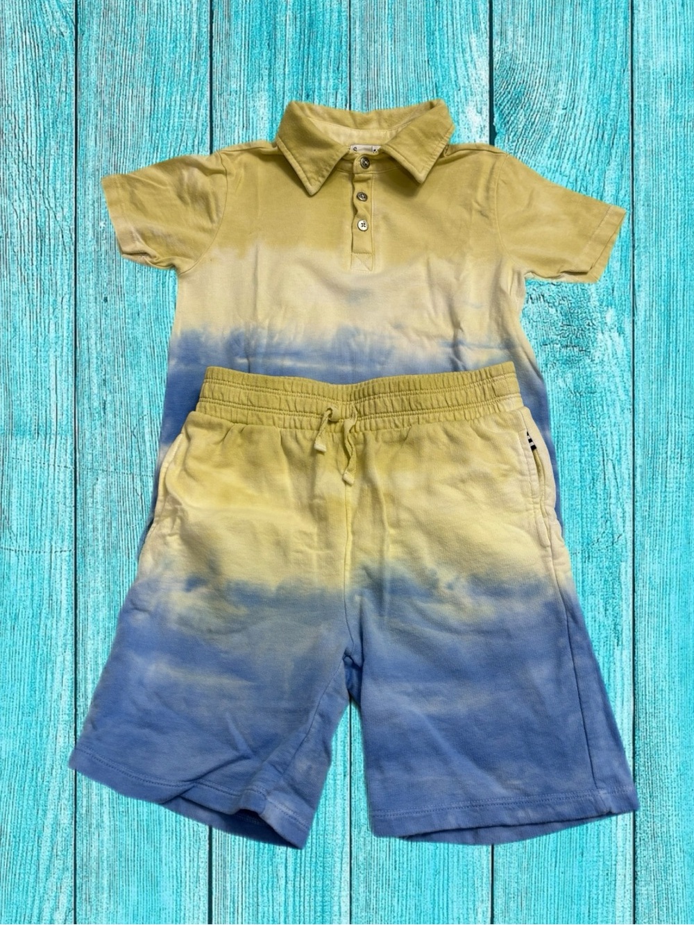 Splendid Boys Tie Dye Polo Shirt & Shorts 2-Piece Matching Set Size 4